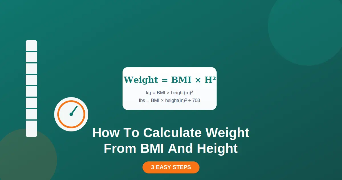 How To Calculate Weight From BMI And Height: 3 Easy Steps